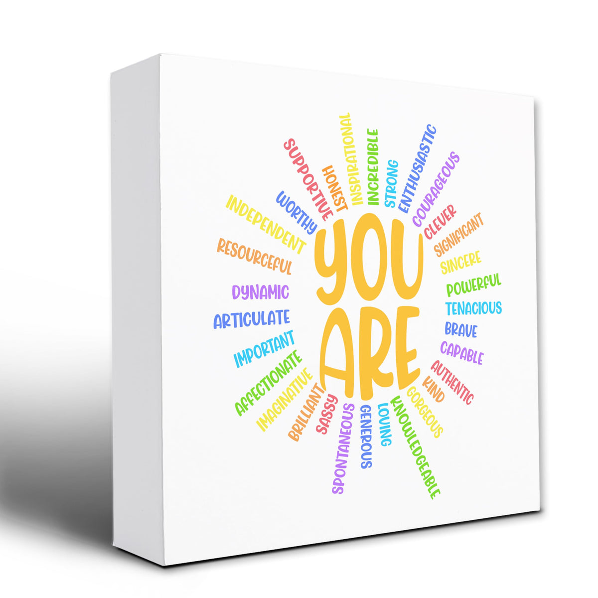 You Are Sun Inspirational Quote Desk Decor,Back To School, Thanksgiving Decorations, Wooden Plaque Sign Box Sign for Home Office