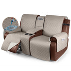 KinCam 100% Waterproof Recliner Loveseat Cover, Non-Slip Reclining Couch Covers for 2 Seat, Recliner Sofa Cover Furniture Protec