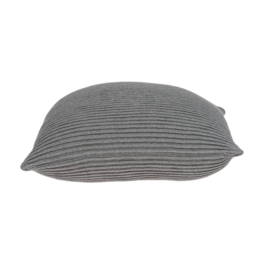 HomeRoots 100% Cotton Parkland Collection Paxon Transitional Grey Pillow Cover with Poly Insert