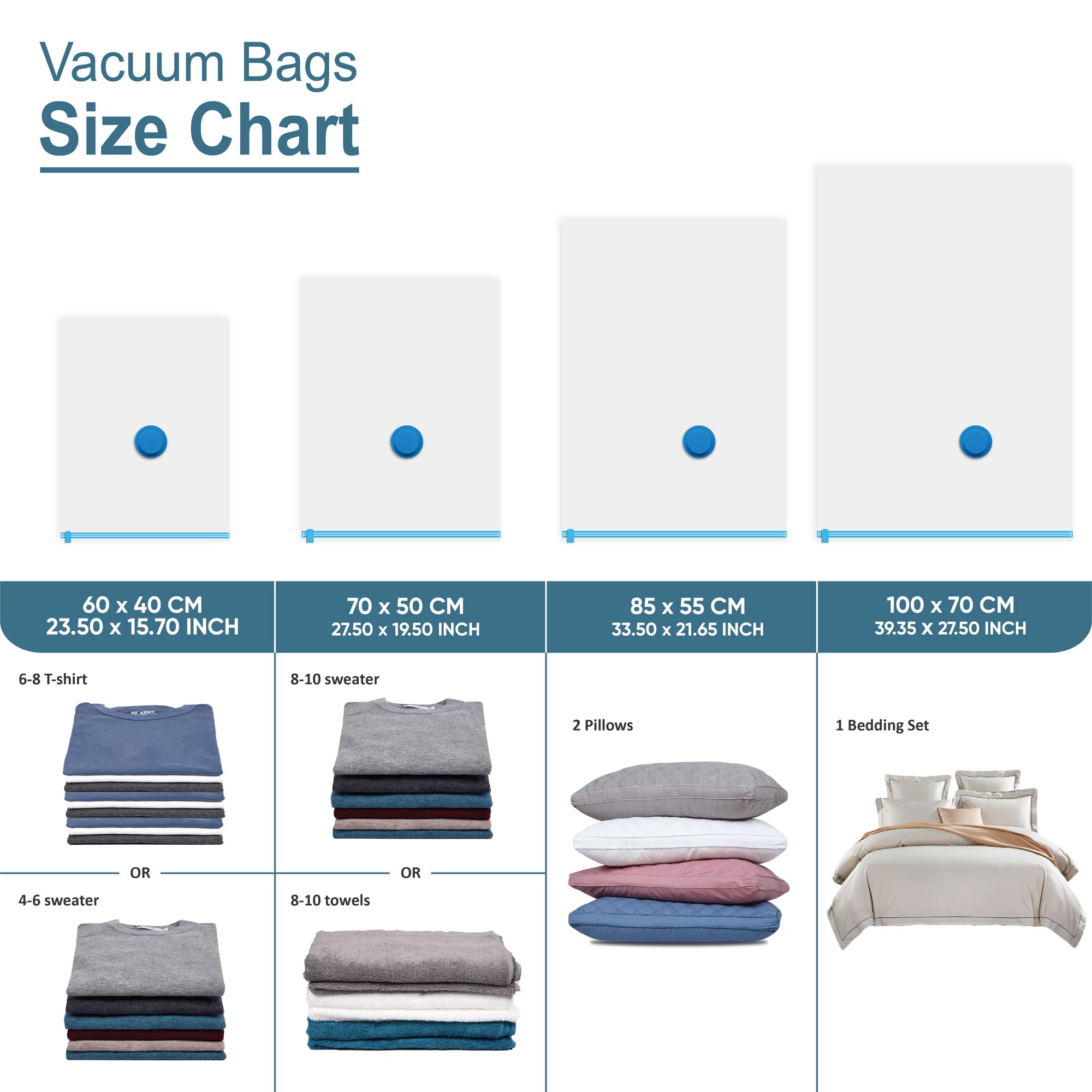 22 Vacuum Storage Bags With Electric Pump, Vacuum Sealed Storage Bags (3Jumbo/3Large/8Medium/8Small), Space Saver Vacuum Seal Ba