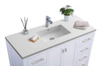 Laviva Wilson 48 - White Cabinet Matte White Viva Stone Solid Surface Countertop
