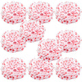 WYZworks Set of 10 - RED Polka DOT 10 - (10 Pack) Tissue Pom Poms Flower Party Decorations for Weddings, Birthday, Halloween, Br