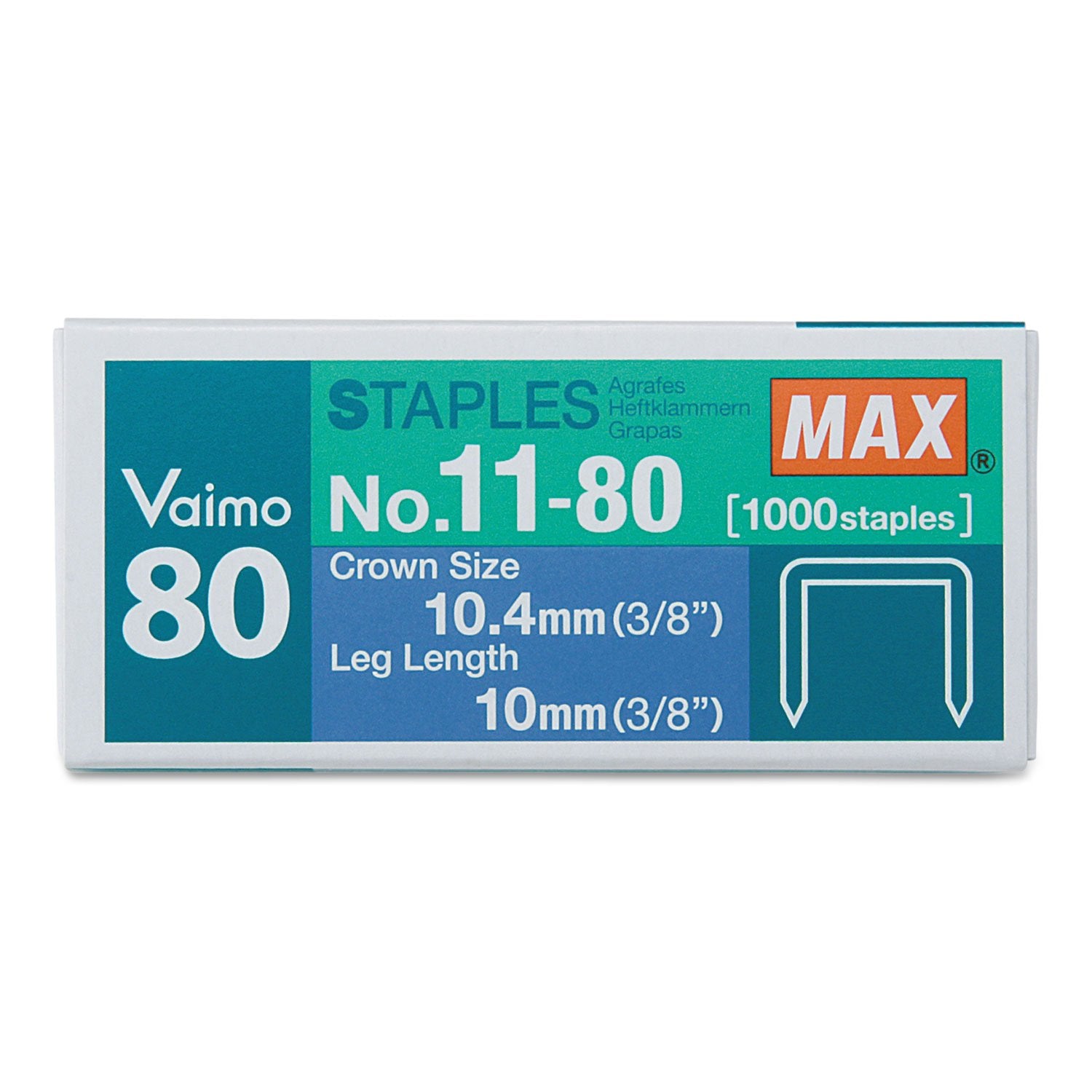 Repl Staples F/Max Hd-11Ufl, 10/Bx, Silver, Sold As 1 Box