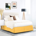 Nestl Yellow Twin Bed Skirt - Twin Size Bed Skirt 14 Inch Drop - Brushed Microfiber Bed Skirts - Hotel Quality Pleated Bed Skirt - Shrinkage & Fade Resistant
