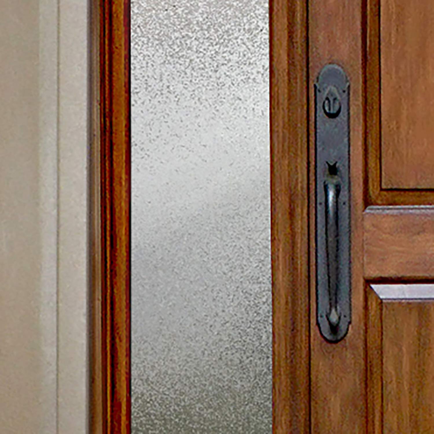Gila Privacy D  cor Ice Chips Sidelights Entryway Residential Window Film DIY Static Cling No Glue No Adhesive 1ft x 6.5ft (12in