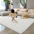 HOMORE Cream Rug for Living Room 5x8 Fluffy Area Rug Modern Shag Rugs for Bedroom, Super Soft and Comfy Carpet, Cute Carpets for
