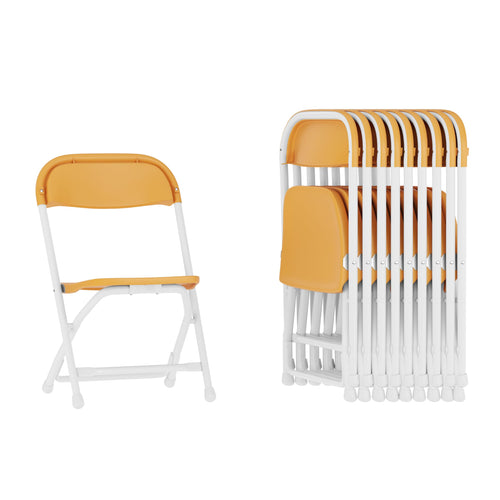 10 Pk. Kids Yellow Plastic Folding Chair