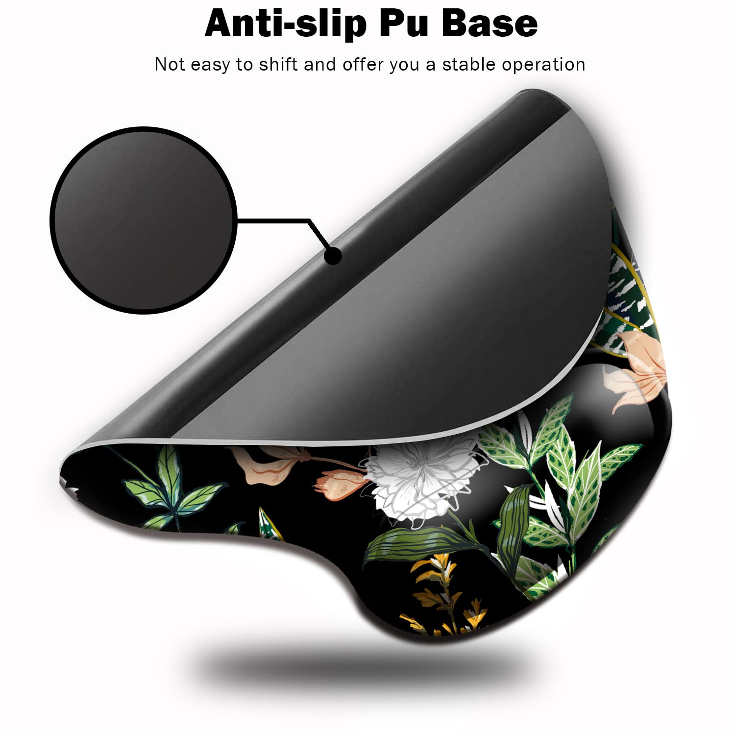 Dooke Ergonomic Mouse Pad With Wrist Support, Cute Mouse Pads With Non-Slip Pu Base For Home Office Working Studying Easy Typing