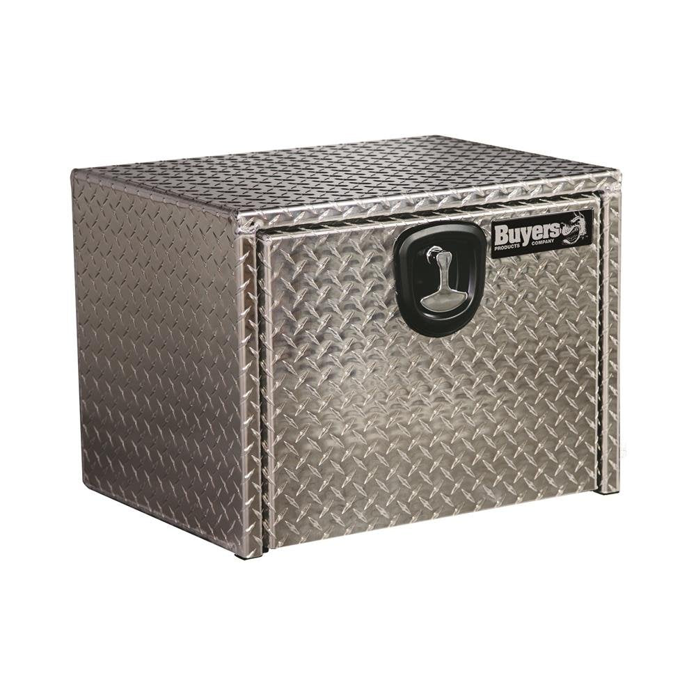 Buyers Products 1705101 Diamond Tread Aluminum Underbody Truck Tool Box W/Compression Latch, 18 X 18 X 18 Inch, Made In The Usa,