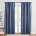 PONY DANCE Blackout Curtains 84 inches Long - Thermal Insulated Curtain Drapes Light Block Energy Efficient Modern Design Style 