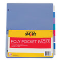 School Smart Tabbed Poly Binder Pocket Page, Assorted Colors, 1 Set Of 8