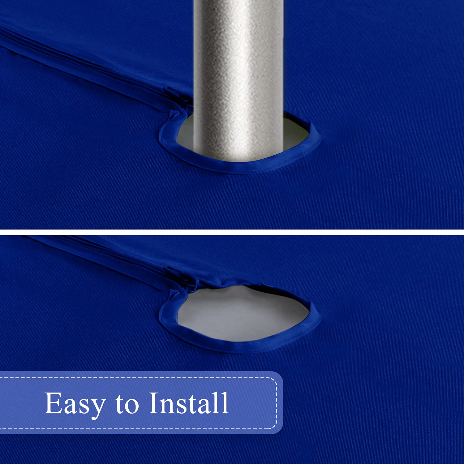 Saraflora Outdoor And Indoor Tablecloth -60X84 Inch, Blue, Wrinkle Free Washable Waterproof Table Cloth With Umbrella Hole And Zipper Rectangle Table Cover For Spring/Summer/Patio/Picnic/Bbqs/Party