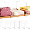 YoBa 6 Pack Clear Shelf Dividers for Closet, Vertical Purse Organizer for Handbags, Closet Organizers and Storage for Sweaters, 