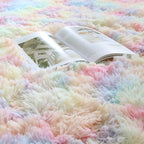 Kchowua Unicorn Fluffy Shag Cute Area Rugs For Girls Bedroom,6X9 Machine Washable Non Slip Fuzzy Plush Shaggy Pastel Large Rug F