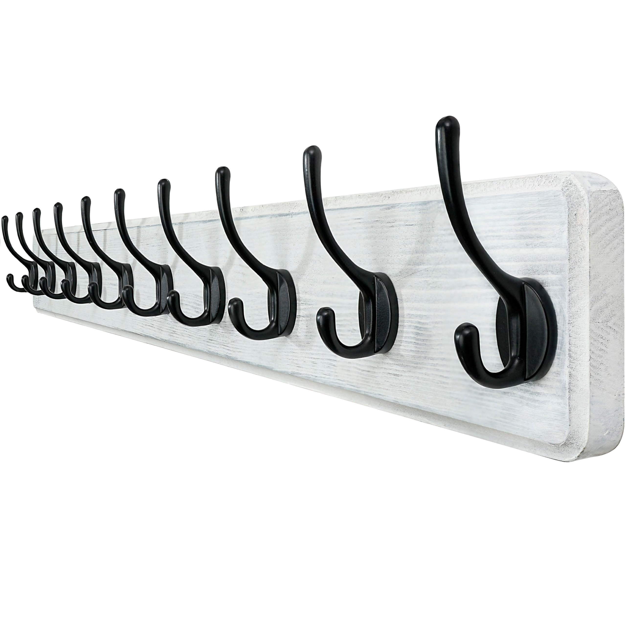 WEBI Coat Rack Wall Mount,38 9/16 Long,10 Hooks,Coat Hooks Wall Mounted Large Coat Hanger Wall Hooks for Hanging Coats,Clothes,J