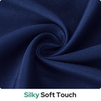 Homeideas 100% Blackout French Door Curtains, Privacy Small Door Curtains For Door Window, 26 X 12 Inch Door Shades For Front Door, Thermal Insulated Door Window Covering, (1 Panel, Navy Blue)