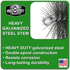 Midwest Hearth Square Wire Chimney Cleaning Brush (11-Inch Square)