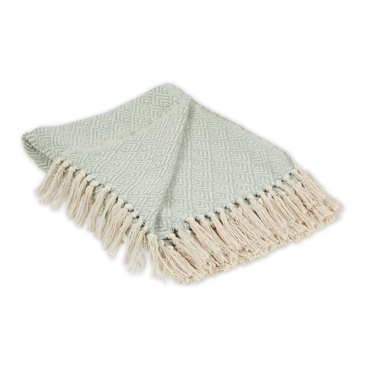 Dii Diamond Throw Collection Cotton Woven, 50X60, Jadeite