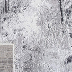 Safavieh Amelia Collection Accent Rug - 3' X 5', Grey & Ivory, Modern Abstract Design, Non-Shedding & Easy Care, Ideal For High