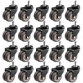 ASHGOOB 2 Inch Office Chair Wheels (Set of 20),Heavy Duty Grey Rubber Chair Casters Replacement, Desk Chair Wheels for Hardwood 