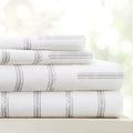 Linen Market 4 Piece Full Bedding Sheet Set (Light Gray Lines) - Sleep Better Than Ever With These Ultra-Soft & Cooling Bed Shee