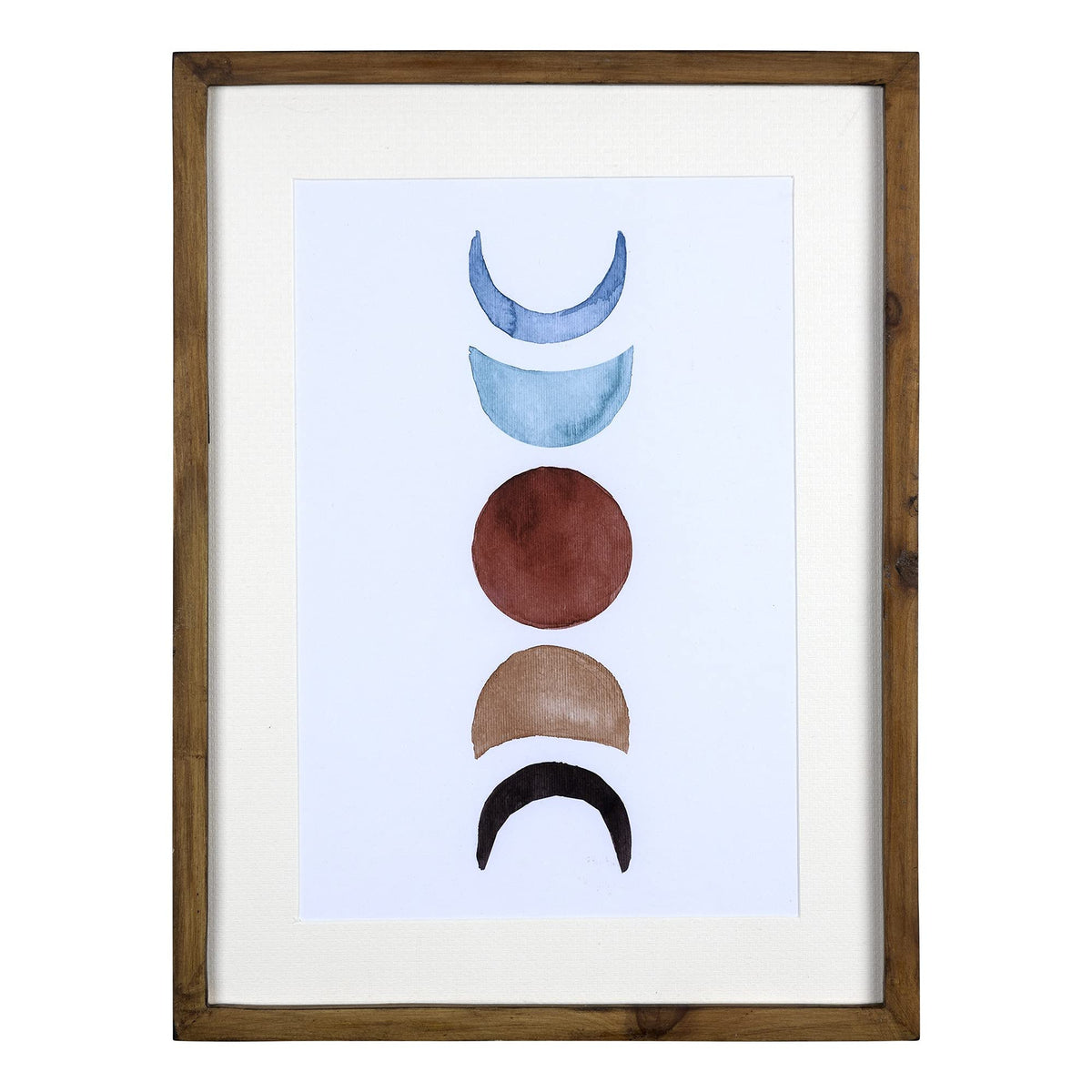 HomeRoots Multi 40% MDF 40% Wood 10% Paper 10% Glass Contemporary Abstract Moon Wall Frame Décor