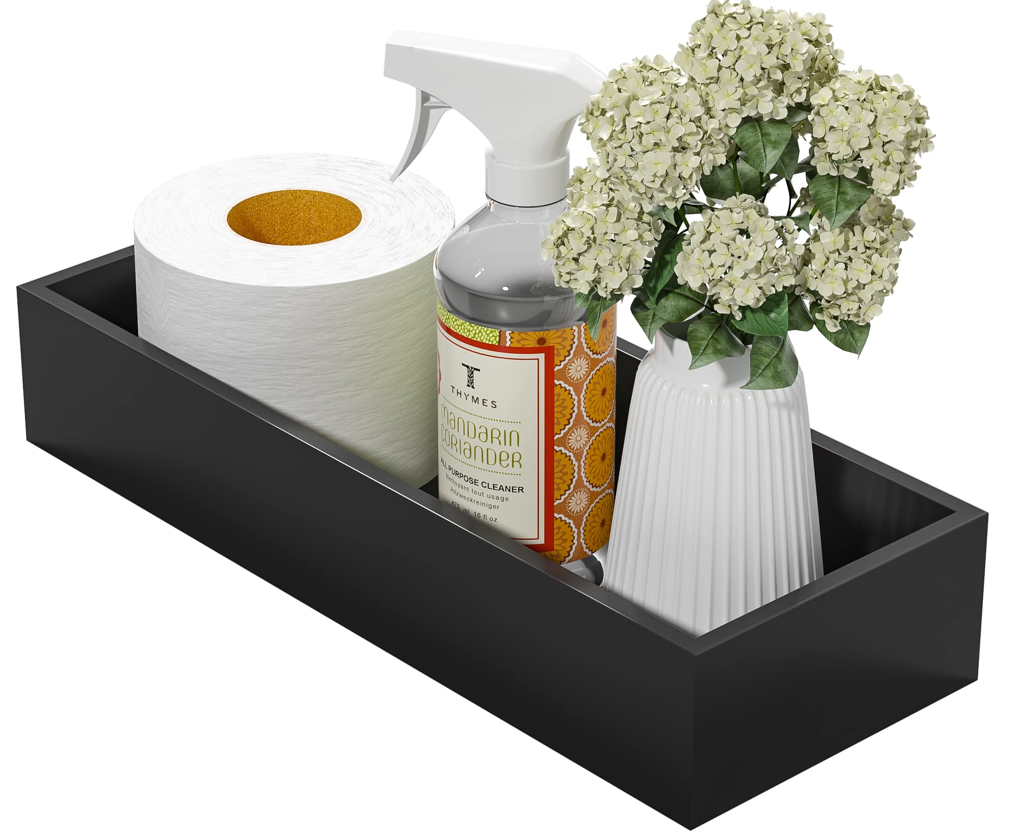 Bathroom Vanity Tray Bamboo Tray - Guest Towel Organizer Holder Tray Wood Sink Tray, Toilet Tank Tray Perfume Tray for Home Deco