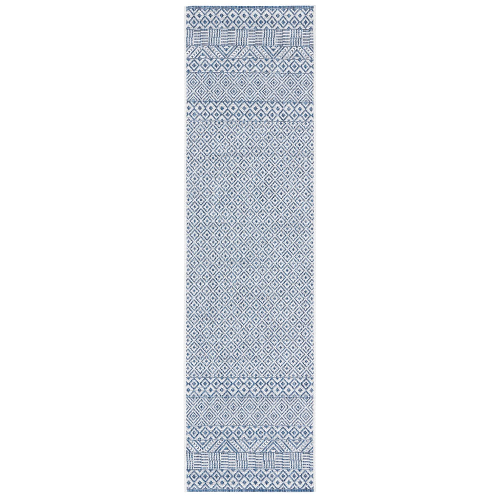 Safavieh Courtyard Collection 2' 3' X 16' Blue / Navy Cy8235 Indoor/ Outdoor Easy-Cleaning Patio Backyard Mudroom Runner-Rug