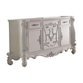 Benjara Benzara Wooden Dresser With Carved Details, Gray