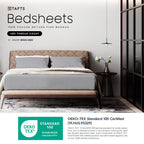 Tafts 100% Viscose Derived From Bamboo Sheets King Size Bed Sheet Set, 17 Inch Deep Pockets, Luxuriously Soft, Silky, Cooling Sheets, Double Stitched, Lifetime Quality Promise (Gray/Grey)