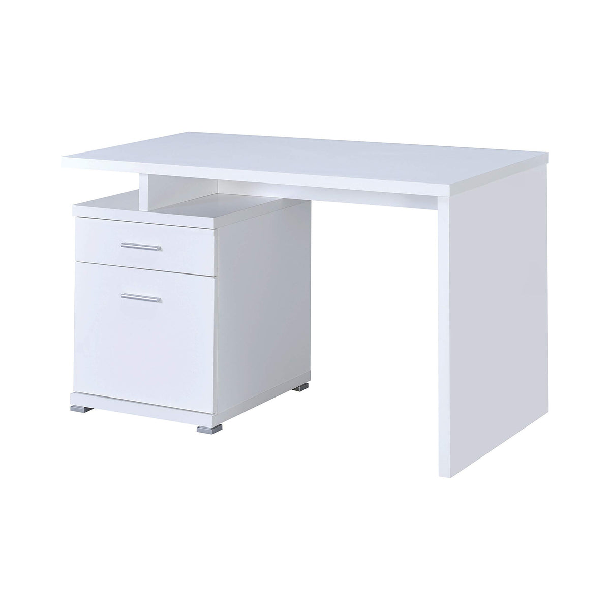 Coaster Furniture Office Desk with Cabinet White 800110