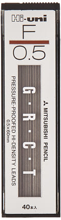 Uni Mechanical Pencil Lead Hi 0.5 Mm, F, 60 Mm X 40 Lead (Hu05300F)