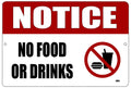 Rogue River Tactical Warning No Food Or Drinks Metal Tin Sign Business Retail Store Home Large Restaurant Bar Office Hotel