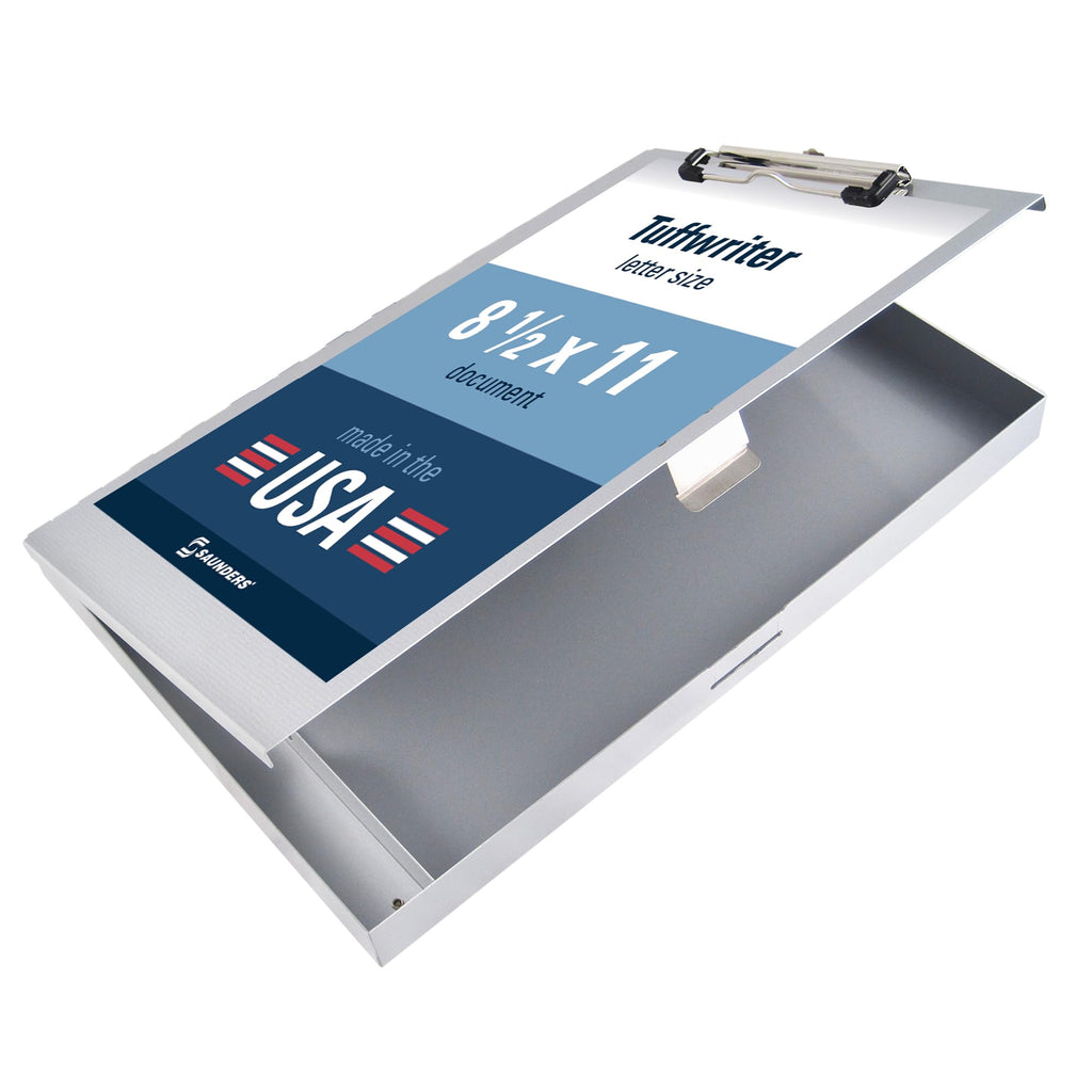 Saunders Recycled Aluminum Tuff-Writer Storage Clipboard, Letter Size, Silver, 1 Clipboard (45300)