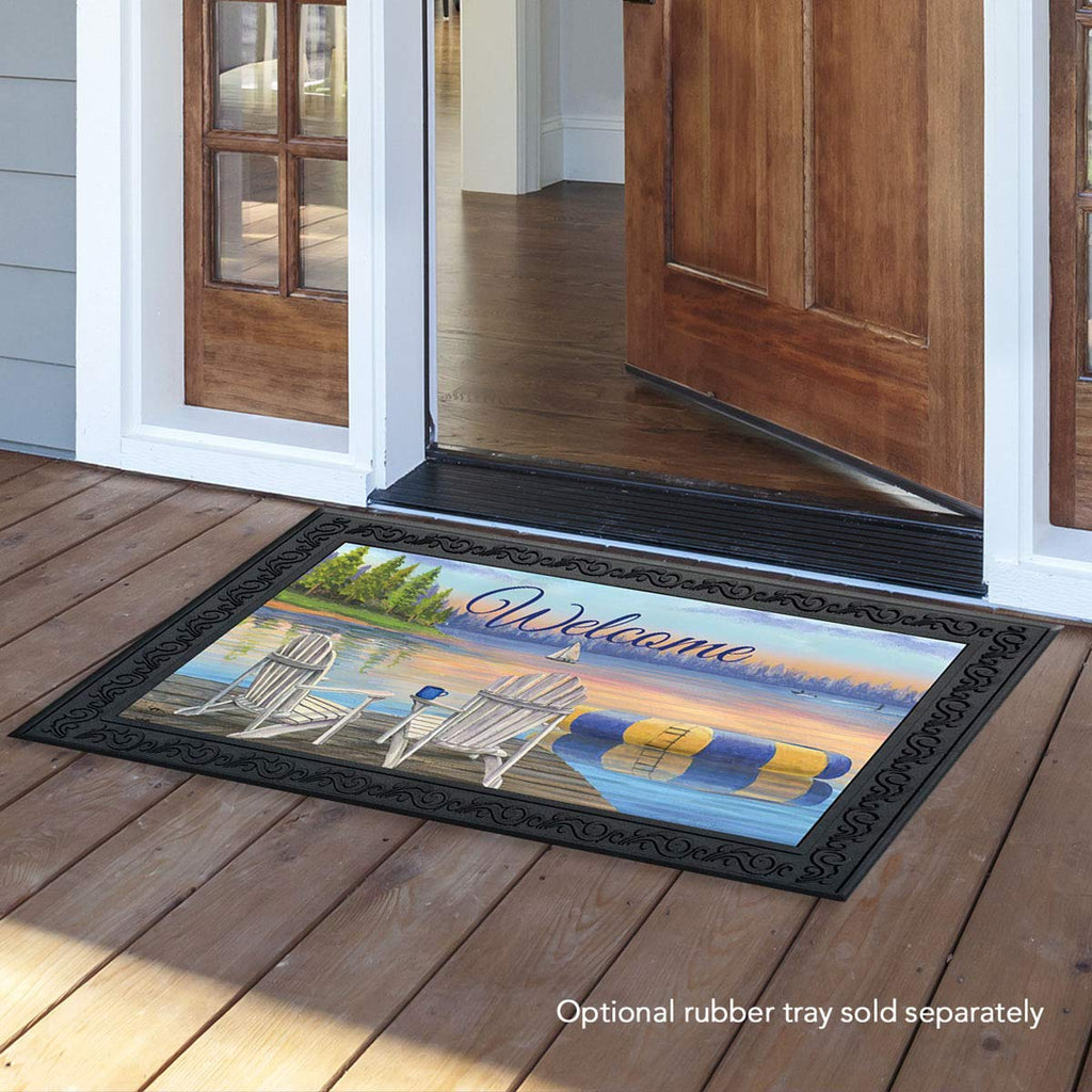 Briarwood Lane Waterfront Retreat Nautical Doormat Summer Welcome Indoor Outdoor 30' X 18'