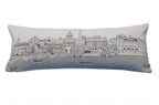 HomeRoots Cream 35' White Washington DC Daylight Skyline Lumbar Decorative Pillow