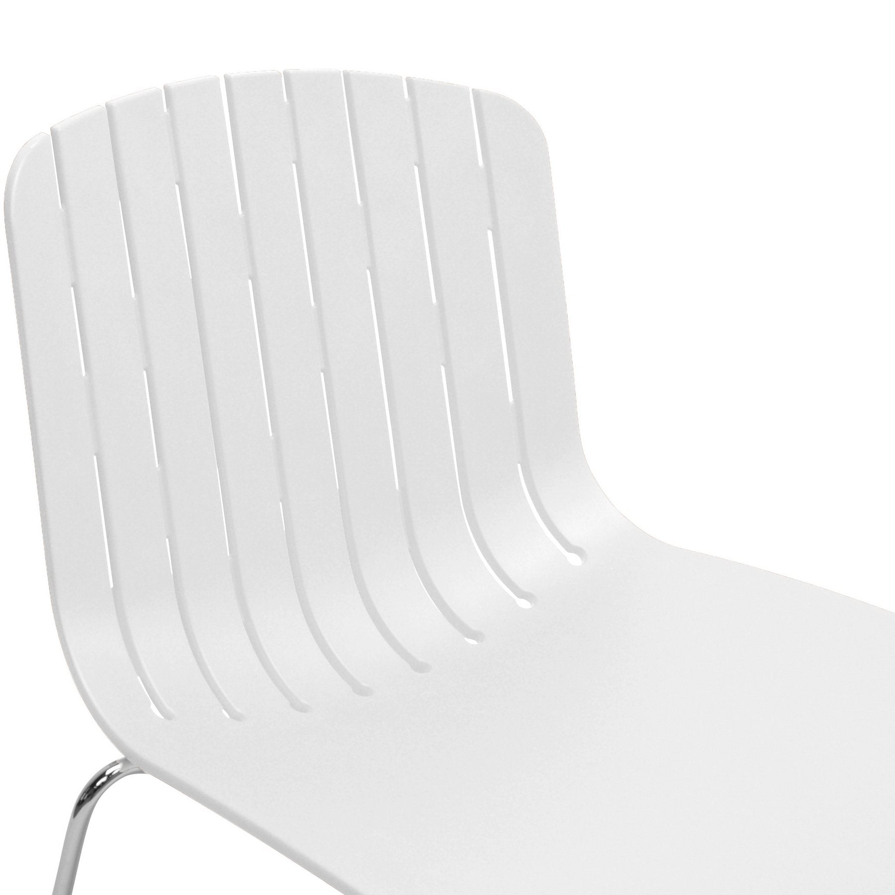 Baxton Studio Ximena Plastic Modern Dining Chair, White, 31&quot; X 20.5&quot; X 23&quot; (Set Of 2)