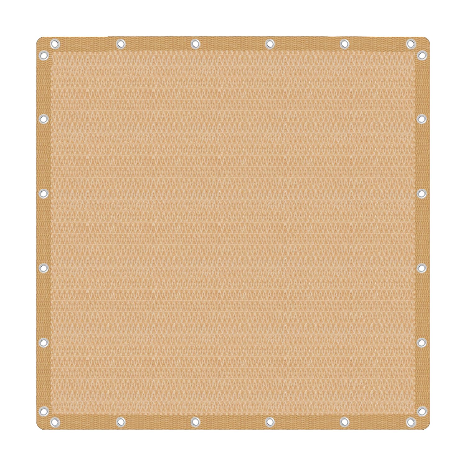 Vicllax Shade Fabric Sun Shade Cloth Privacy Screen With Grommets For Patio Garden Pergola Cover Canopy 10X10 Ft, Wheat