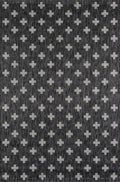 Machine Made Geometric Area Rug in Black (9 ft. 6 in. L x 6 ft. 7 in. W)