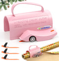 Wrapping Paper Cutter Slider, Gift Wrap Cutter Tool with 3 Replaceable Blade with Handle for Christmas Paper Roll Wrapping, Chri