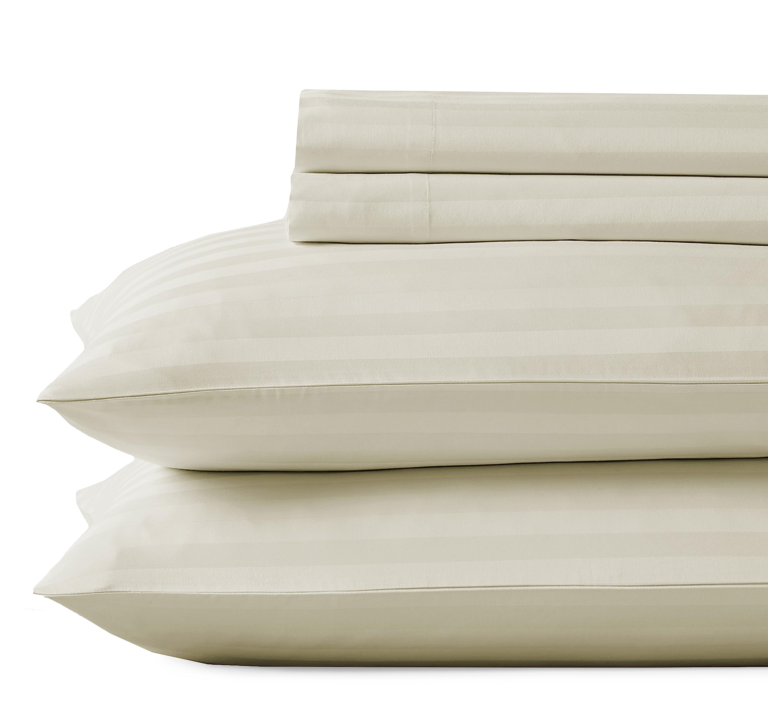 California Design Den 4 Piece Full Size Sheet Set - 100% Cotton 500 Thread Count, Cooling Deep Pocket Bed Sheets With Fitted Ela