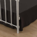 xuan dian Queen Bed Skirt, Pleated Waffle Weave Bed Skirt with Split Corners, Tailored Dust Ruffle 14 Inch Drop Easy Fit, Machin