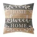 Trendin Decorative Throw Pillow Cover 18X18 Inch Weathered Wood Home Sweet Home Cushion Case Square Shape Pl280Tr