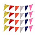 PRIYAKANT SAFAWALA Satin Cloth Plain Multi Pataka/Banner Decoration Items For Party, Birthday And Special Shri Ram Jayanti And A