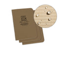Rite In The Rain Weatherproof Mini-Stapled Notebook, 3 1/4' X 4 5/8', Tan Cover, Universal Pattern, 3 Pack (No. 971Tfx-M)