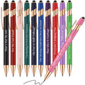 Snarky Funny Office Pens,12 Pcs Negative Sarcastic Hilarious Quotes Work Ballpoint Pens With Stylus Tip For Colleague Co-Workers