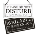 Putuo Decor Please Do Not Disturb Sign, Office, Business, Treatment, Clinic, Restroom Decor, 10x5 Inches PVC Reversible Double S