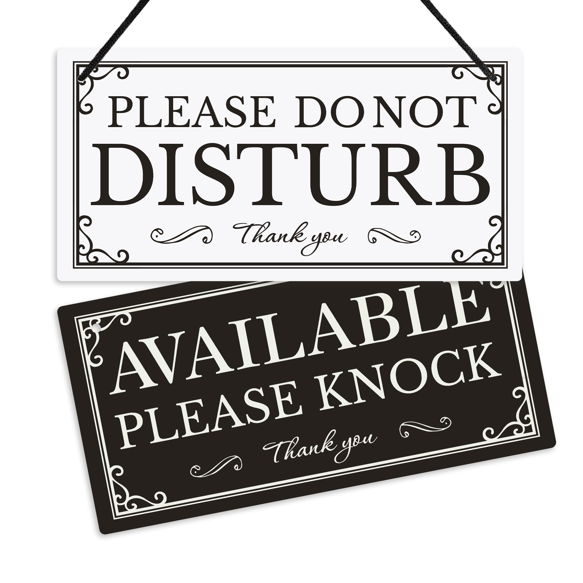 Putuo Decor Please Do Not Disturb Sign, Office, Business, Treatment, Clinic, Restroom Decor, 10x5 Inches PVC Reversible Double S