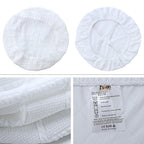 Fuloon Stretch Jacquard Chair Seat Covers Set Of 4, Removable Washable Dining Chair Covers Anti-Dust Dining Room Chair Covers Seat Cushion Slipcovers (4, White)