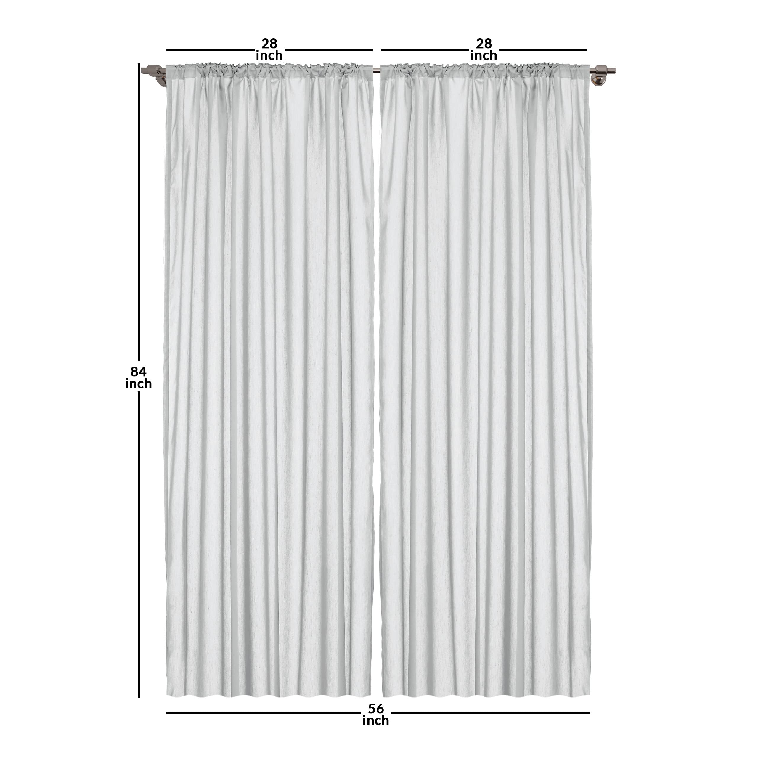 Ambesonne Boho Window Curtains, Mid Century Modern Exotics Leaves And Roundy Line Details Art Minimalist, Lightweight Decorative